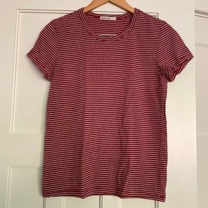 Marine Layer Classic Crew Red Stripe T-Shirt Size L